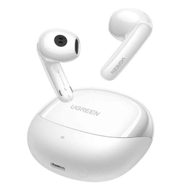 Ugreen - Wireless Earbuds HiTune H5 (WS201) - Bluetooth 5.3, Low Latency, 4-Mic with AI Noise Reduction, 400mAh, IPX5 - White