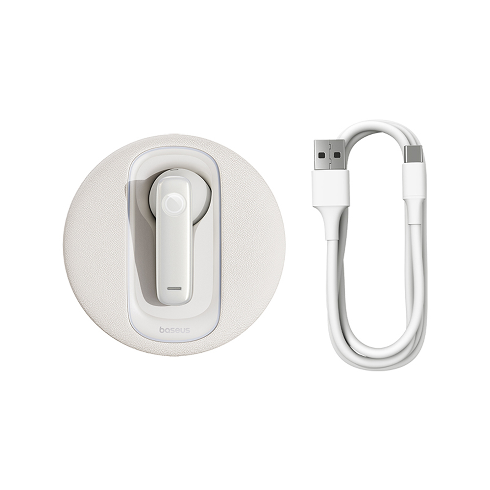 Bluetooth Headset with Microphone - Baseus CM10 (A00054700211-00) - White