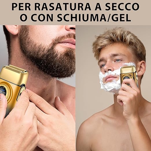 KEMEI Kemei 228 Electric Foil Razors, Men's Electric Razor with Zero Smooth Skin, 0.01 mm Professional USB Rechargeable Foil Shaver, Wireless LED Display